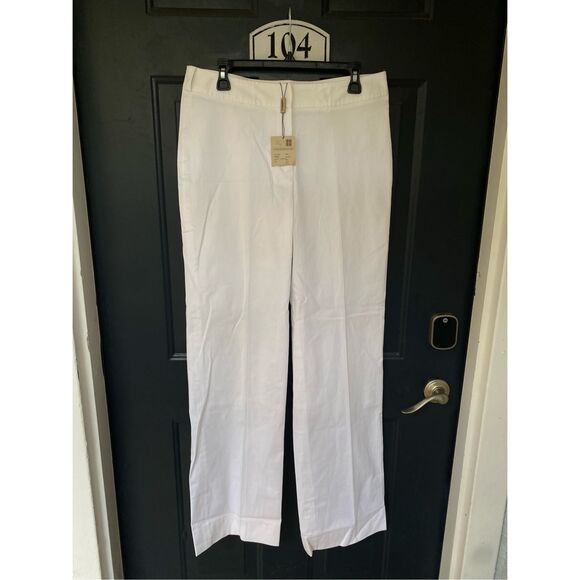 Burberry London NWT Natasha Wide Leg Cotton Blend Pants, Size 10, MSRP $1650 - Picture 3 of 12